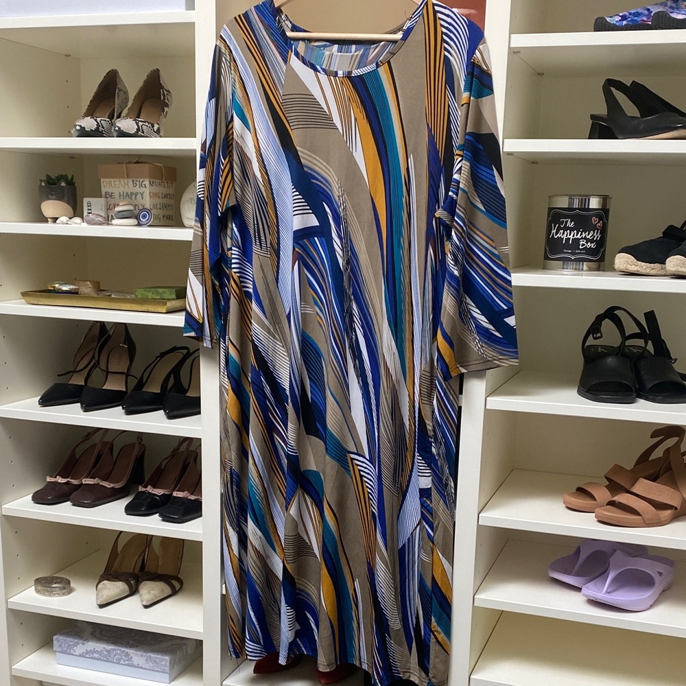 Silvert’s - Multicolor Striped Maxi Dress. XL. NEW. Adaptive Clothing.
